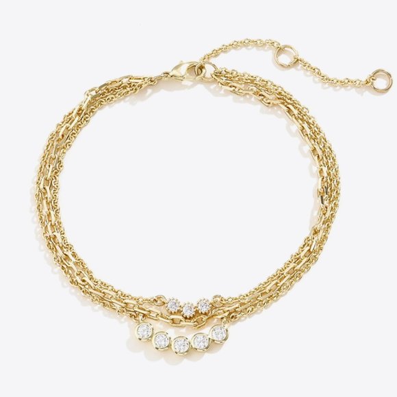 Zircon Layered Bracelet For Women - Picture 2 of 6